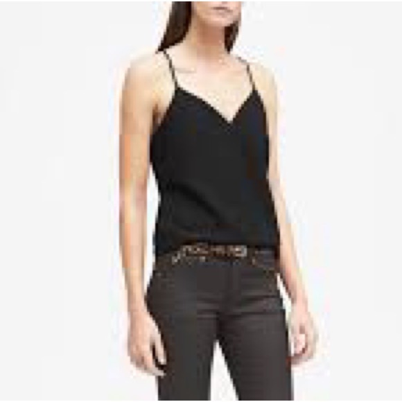 SOLD Banana Republic Black Racerback Camisole Spaghetti Strap Casual Lounge M - Picture 9 of 10